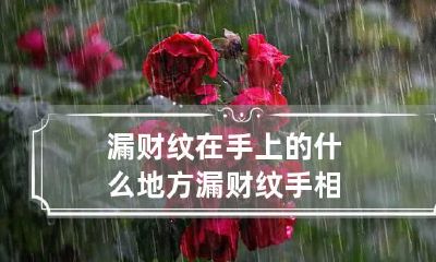 漏财纹在手上的什么地方 漏财纹手相