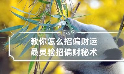 教你怎么招偏财运最灵验 招偏财秘术