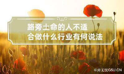 路旁土命的人不适合做什么行业 有何说法