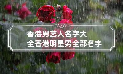 香港男艺人名字大全 香港明星男全部名字