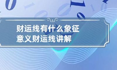 财运线有什么象征意义 财运线讲解