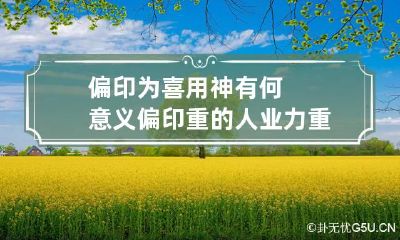 偏印为喜用神有何意义 偏印重的人业力重吗