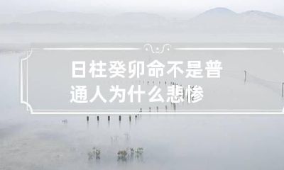 日柱癸卯命不是普通人 为什么悲惨
