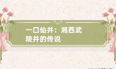 一口仙井：湘西武陵井的传说