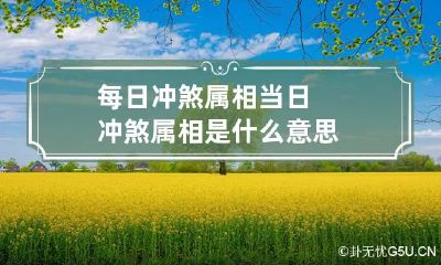 每日冲煞属相 当日冲煞属相是什么意思
