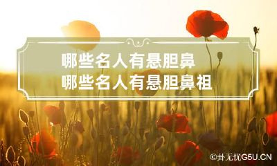 哪些名人有悬胆鼻 哪些名人有悬胆鼻祖