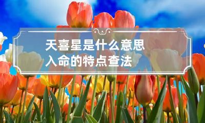 天喜星是什么意思 入命的特点 查法