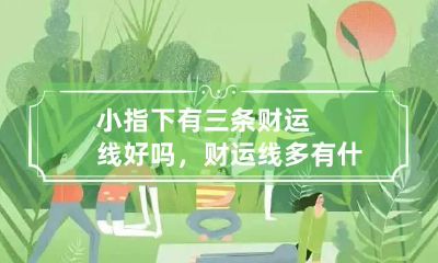 小指下有三条财运线好吗，财运线多有什么说法