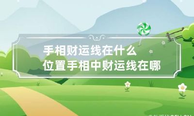 手相财运线在什么位置 手相中财运线在哪