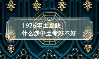 1976年土龙缺什么 沙中土命好不好