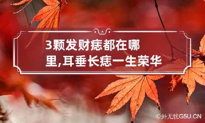 3颗发财痣都在哪里,耳垂长痣一生荣华富贵