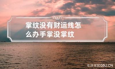 掌纹没有财运线怎么办 手掌没掌纹