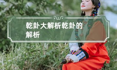 乾卦大解析 乾卦的解析