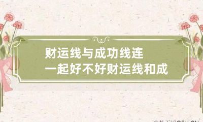 财运线与成功线连一起好不好 财运线和成功线是一条吗