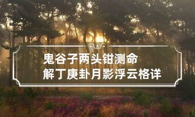 鬼谷子两头钳测命解丁庚卦 月影浮云格详解