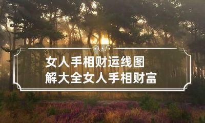 女人手相财运线图解大全 女人手相财富