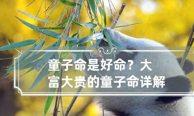 童子命是好命？大富大贵的童子命详解