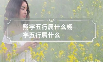 翔字五行属什么 翊字五行属什么