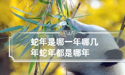 蛇年是哪一年哪几年 蛇年都是哪年
