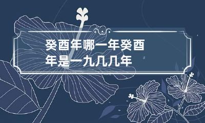 癸酉年哪一年 癸酉年是一九几几年