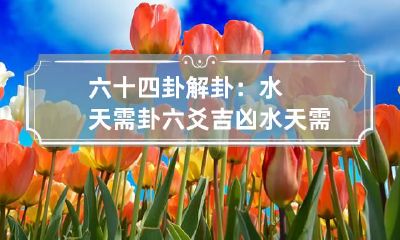 六十四卦解卦：水天需卦六爻吉凶 水天需卦详解六爻