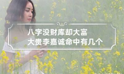 八字没财库却大富大贵 李嘉诚命中有几个财库