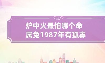 炉中火最怕哪个命 属兔1987年有孤寡命