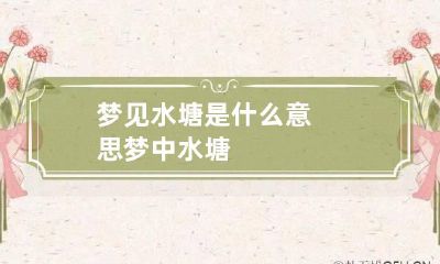 梦见水塘是什么意思 梦中水塘