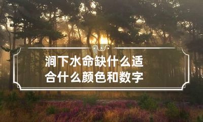 涧下水命缺什么 适合什么颜色和数字
