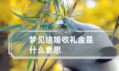 梦见结婚收礼金是什么意思