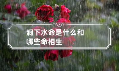 涧下水命是什么 和哪些命相生