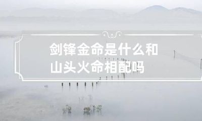 剑锋金命是什么 和山头火命相配吗