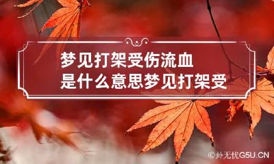 梦见打架受伤流血是什么意思 梦见打架受伤流血是什么意思周公解梦