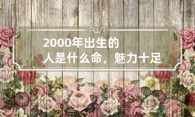 2000年出生的人是什么命，魅力十足，富贵之命
