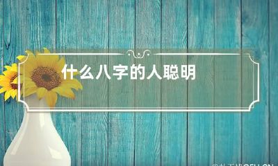 什么八字的人聪明