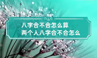 八字合不合怎么算 两个人八字合不合怎么看