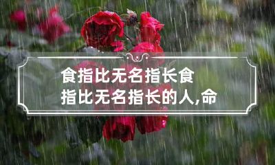食指比无名指长 食指比无名指长的人,命运如何?
