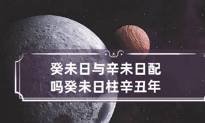 癸未日与辛未日配吗 癸未日柱辛丑年