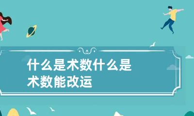 什么是术数 什么是术数能改运