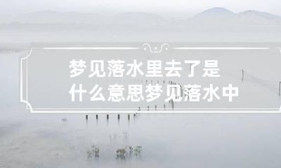 梦见落水里去了是什么意思 梦见落水中
