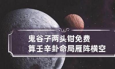 鬼谷子两头钳免费算壬辛卦命局 雁阵横空格详解