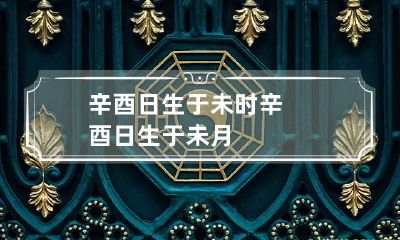 辛酉日生于未时 辛酉日生于未月