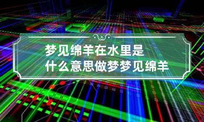 梦见绵羊在水里是什么意思 做梦梦见绵羊