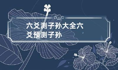 六爻测子孙大全 六爻预测子孙