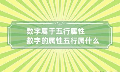 数字属于五行属性 数字的属性五行属什么