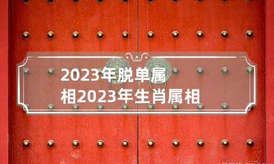 2023年脱单属相 2023年生肖属相