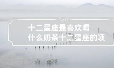 十二星座最喜欢喝什么奶茶 十二星座的项链
