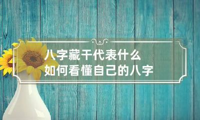 八字藏干代表什么 如何看懂自己的八字