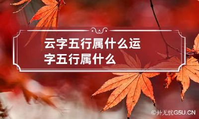 云字五行属什么 运字五行属什么