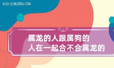 属龙的人跟属狗的人在一起合不合 属龙的和属狗的在一起般配吗